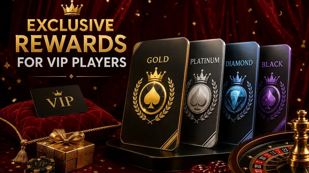 VIP loyalty tiers card with gold and platinum badges